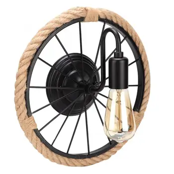 85-265V E27 LED American Retro Style Round Shape Hemp Rope Wall Light for Balcony Stairs Bedroom Bar Decor Hemp Rope Light
85-265V E27 LED American Retro Style Round Shape Hemp Rope Wall Light for Balcony Stairs Bedroom Bar Decor Hemp Rope Light