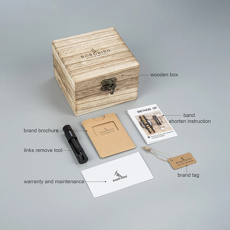Часы мужские деревянные с хронографом в деревянной подарочной коробке|Кварцевые