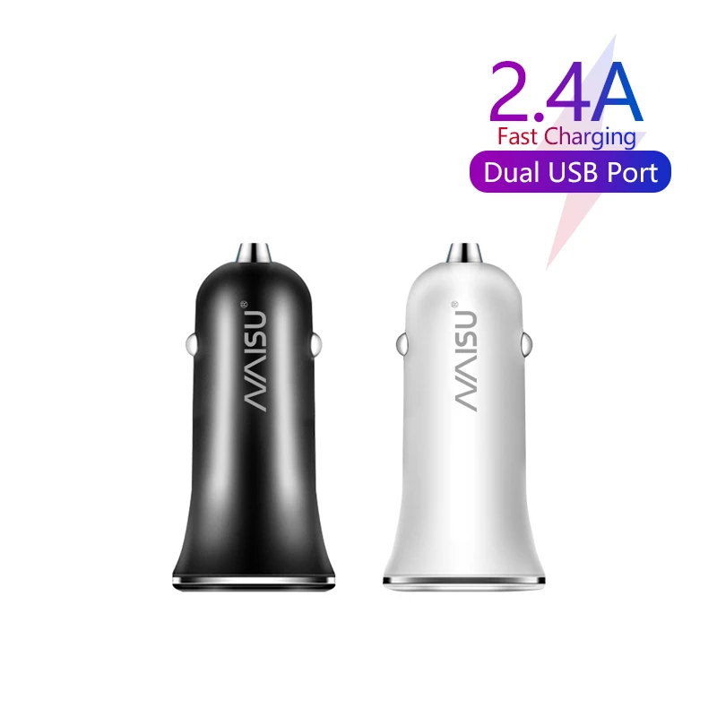 NAISU Dual USB Car Charger 12W Fast Charging 2 Ports USB Adapter For Iphone Huawei Mobile Phone Cigarette Lighter Charger 2020
NAISU Dual USB Car Charger 12W Fast Charging 2 Ports USB Adapter For Iphone Huawei Mobile Phone Cigarette Lighter Charger 2020