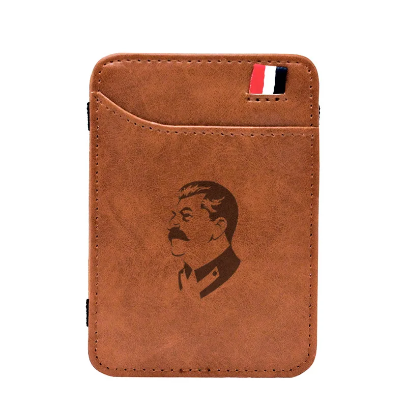 Retro Soviet Union Stalin Leather Magic Wallets Retro Small Men Money Clips Card Purse Thin Cash Holder
Retro Soviet Union Stalin Leather Magic Wallets Retro Small Men Money Clips Card Purse Thin Cash Holder