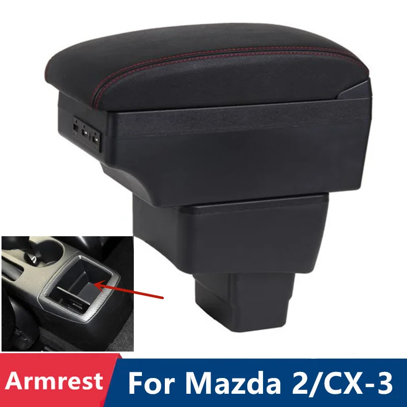 Подлокотник для Mazda 2 CX-3 CX3 2018 2019 2020 кожаный подлокотник центральная консоль