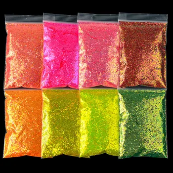 

50g/Bag 0.2/0.4/1mm Holographic Nail Laser Glitter Sequins Sparkly Flakes Cosmetic Face/Body/Eye Shadow Nail Powder Glitter Ta13