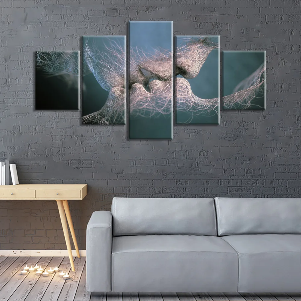 No Framed Canvas 5Pieces Kissing Lovers Couple Cuadros Wall Art Posters Pictures Paintings Home Decor for Living Room Decoration
No Framed Canvas 5Pieces Kissing Lovers Couple Cuadros Wall Art Posters Pictures Paintings Home Decor for Living Room Decoration
