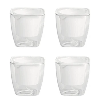 4Pcs 17 x 17 x 14.5cm Square Transparent Self Watering Garden Planter Modern Flower Pot Plastic - White + Transparent G109
4Pcs 17 x 17 x 14.5cm Square Transparent Self Watering Garden Planter Modern Flower Pot Plastic - White + Transparent G109