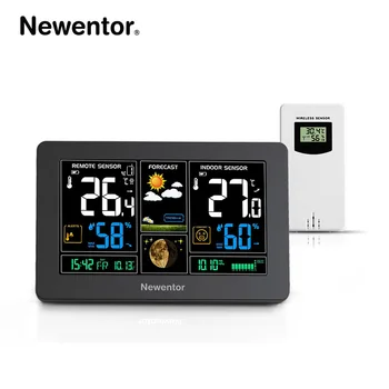 

Newentor Q3 Digital Thermometer Hygrometer with Large Touch LCD Display Temperature Humidity Indoor Outdoor Weather Station