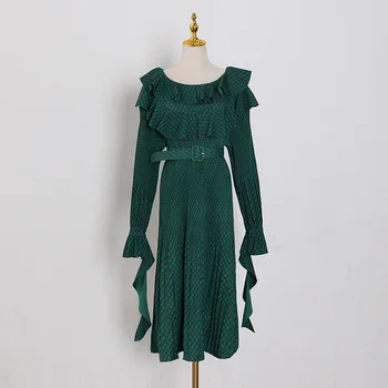 2020 Autumn Temperament Lady Printing Lotus Leaf Edge Split Joint Chalaza Long Paragraph Fold Dress Woman
2020 Autumn Temperament Lady Printing Lotus Leaf Edge Split Joint Chalaza Long Paragraph Fold Dress Woman