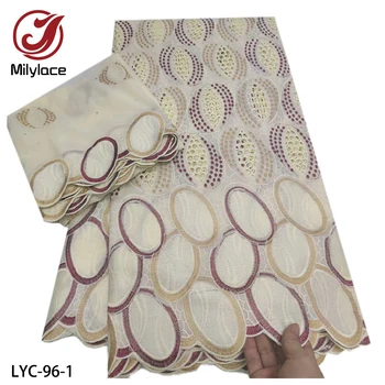African Dry Lace Fabric French 100% Cotton Punch Embroidered with Chiffon Nigerian Laces Fabrics 5+2Yards/Lot LYC-96 
African Dry Lace Fabric French 100% Cotton Punch Embroidered with Chiffon Nigerian Laces Fabrics 5+2Yards/Lot LYC-96