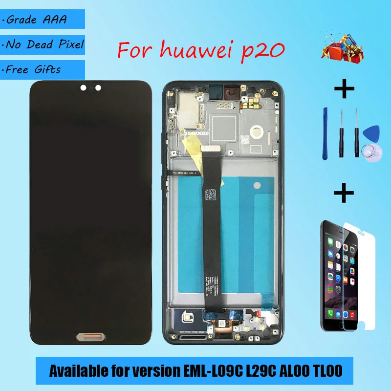 Для huawei P20 EML L29C L09C L29 L09 ЖК экран в сборе с передним сенсорным стеклом оригинальный