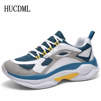 

HUCDML 2020 New Height Increasing 5CM Men Shoes Thick Soles Platform Sneakers Male Trainers Teins Shoes Support Dropshipping