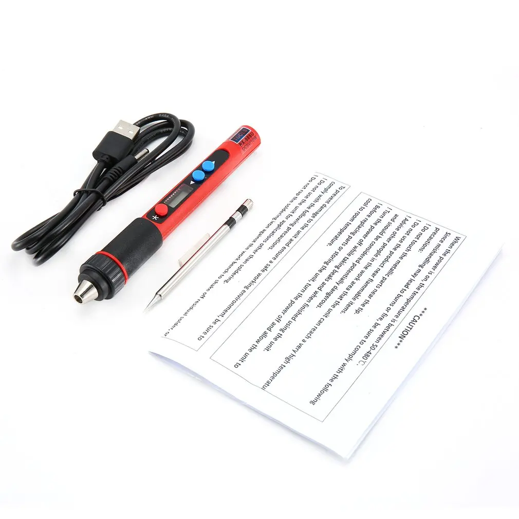 PX-988 5V 10W USB LED Digital Temperature Adjustable Internal Heating Electric Soldering Iron Tools Kits with Soldering Tips
PX-988 5V 10W USB LED Digital Temperature Adjustable Internal Heating Electric Soldering Iron Tools Kits with Soldering Tips