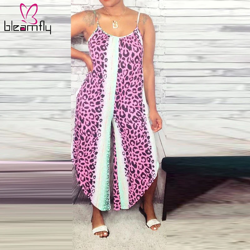 Sexy Patchwork Leopard Print Jumpsuits Women Sleeveless Spaghetti Strap Long Rompers Night Club Party One Piece Vintage Playsuit
Sexy Patchwork Leopard Print Jumpsuits Women Sleeveless Spaghetti Strap Long Rompers Night Club Party One Piece Vintage Playsuit
