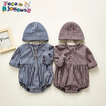 2020 Spring Newborn Baby Girl Bodysuit Kids Boys Long Sleeve Plaid Print Bodysuit With Hat Infant Toddler Jumpsuit Outfits
2020 Spring Newborn Baby Girl Bodysuit Kids Boys Long Sleeve Plaid Print Bodysuit With Hat Infant Toddler Jumpsuit Outfits