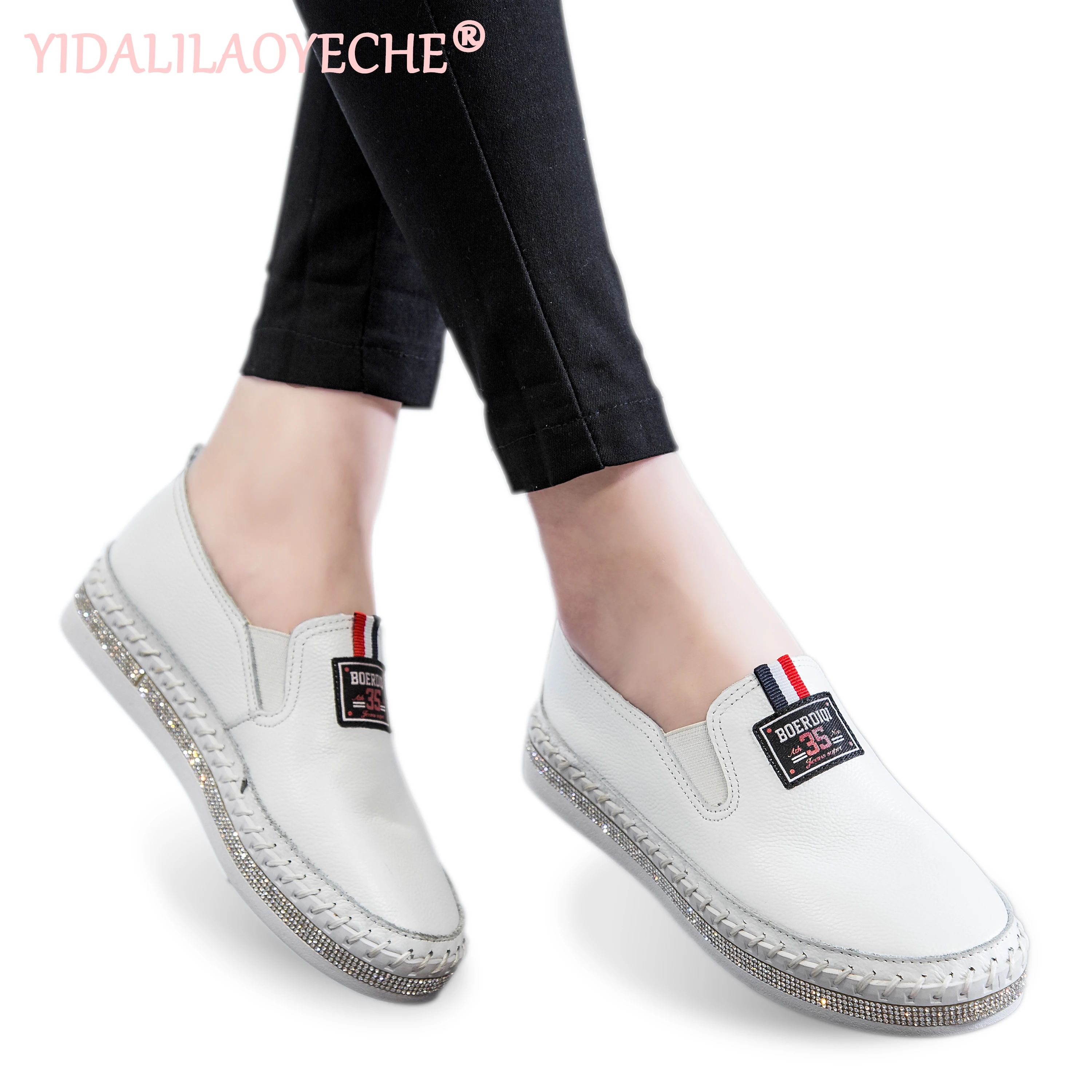 Solid Women Flats Genuine Leather Shoes Women Round Toe Loafers Ladies Shallow Moccasins Womens Leather White Women Shoes Casual
Solid Women Flats Genuine Leather Shoes Women Round Toe Loafers Ladies Shallow Moccasins Womens Leather White Women Shoes Casual
