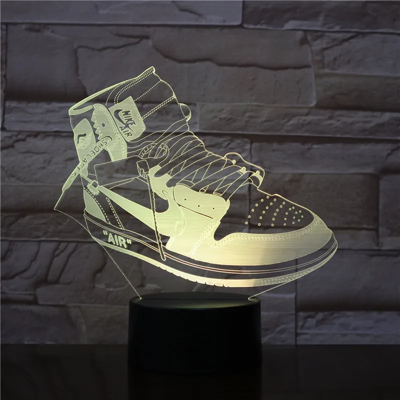 Sneaker Sports Shoes LED Acrylic Night Light with 7 or 16 Colors Touch Remote Control Illusion Change Home Decoration 3D-2208
Sneaker Sports Shoes LED Acrylic Night Light with 7 or 16 Colors Touch Remote Control Illusion Change Home Decoration 3D-2208