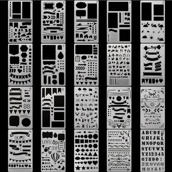 20Pcs/Lot Journal Planner A6 DIY Craft Layering Stencils Painting Scrapbooking Stamping Embossing Album Paper Card Template
20Pcs/Lot Journal Planner A6 DIY Craft Layering Stencils Painting Scrapbooking Stamping Embossing Album Paper Card Template
