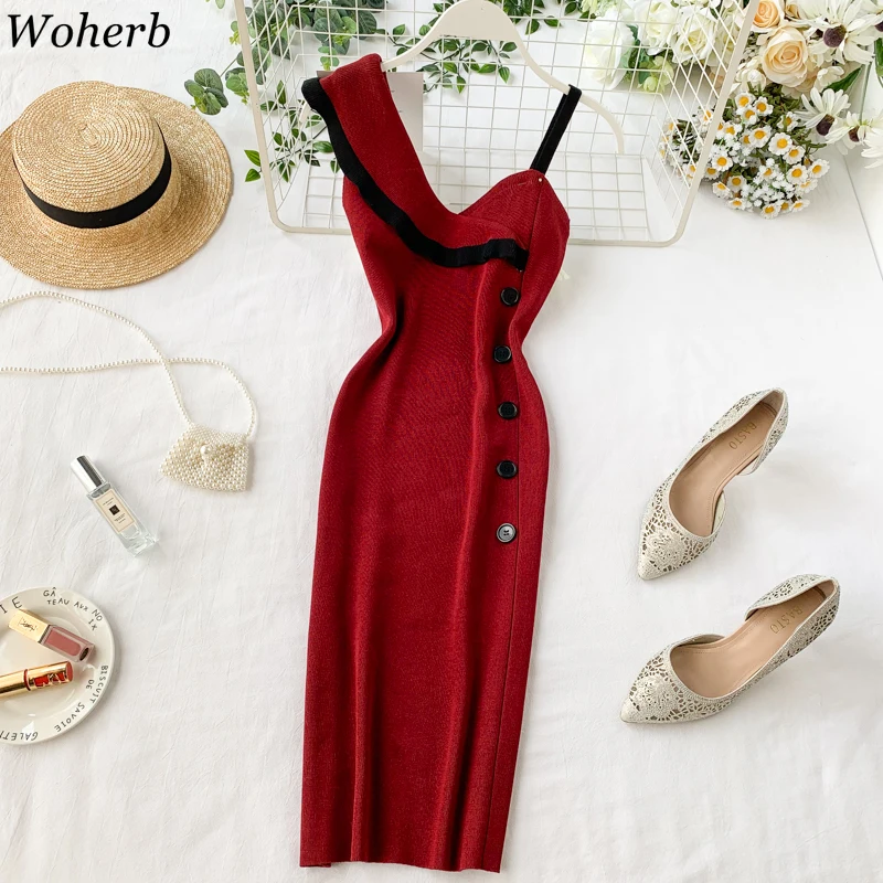 Woherb High Stretch Knitted Dress Women 2019 Thin Sweater Dresses Sexy Bodycon Party Dress One Shoulder Robe Pencil Vestidos
Woherb High Stretch Knitted Dress Women 2019 Thin Sweater Dresses Sexy Bodycon Party Dress One Shoulder Robe Pencil Vestidos