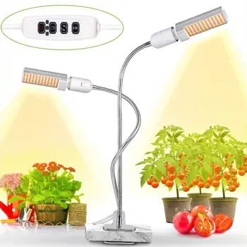 LED Plant Grow Light Bulb USB Timer Full Spectrum Dual Head Growing Lamps for Seedling Flower Indoor
LED Plant Grow Light Bulb USB Timer Full Spectrum Dual Head Growing Lamps for Seedling Flower Indoor