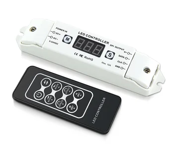 RGBW Pixel LED Strip Controller Digital Display Mini RGB Controller with RF Remote
RGBW Pixel LED Strip Controller Digital Display Mini RGB Controller with RF Remote