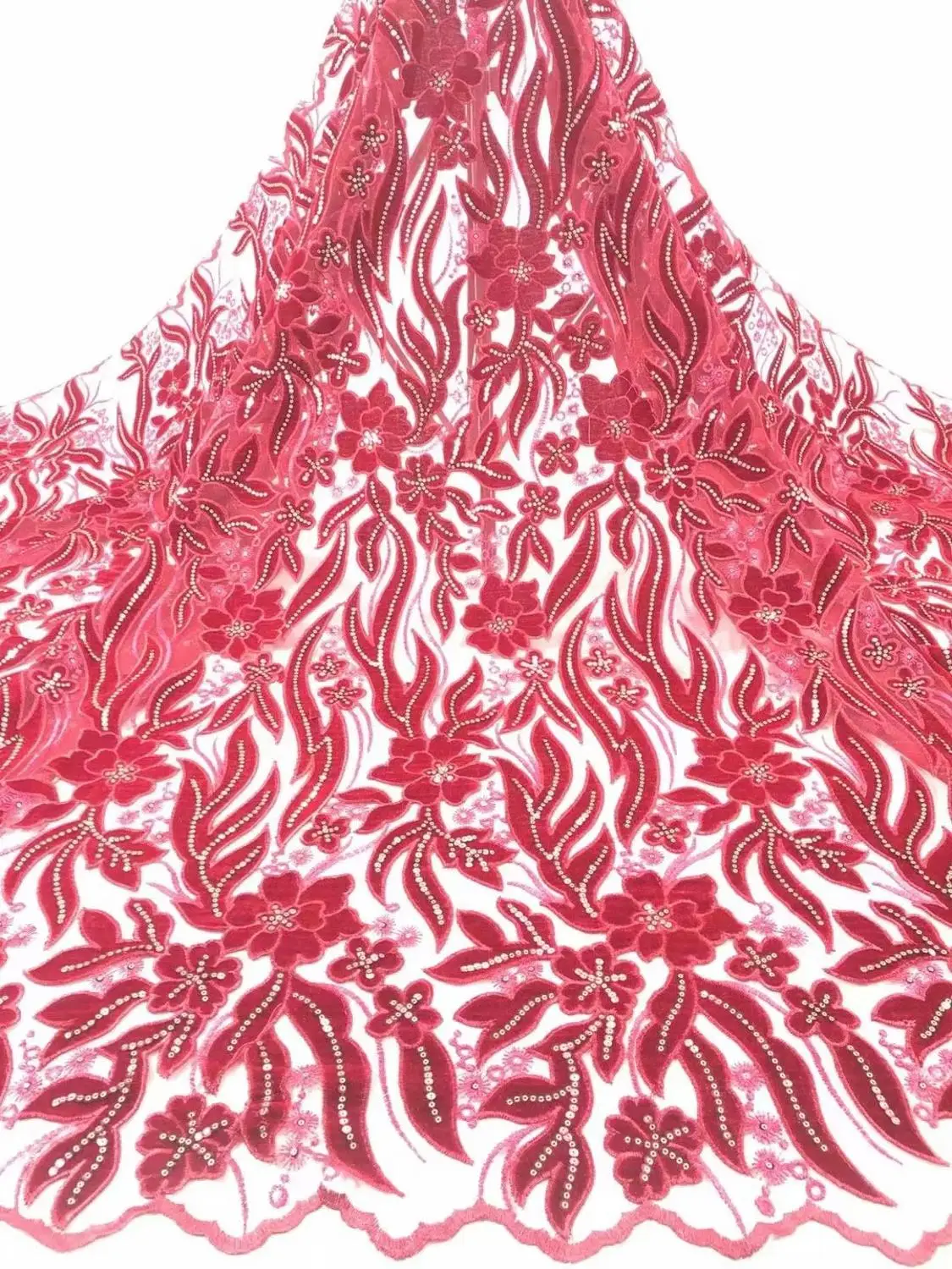 African lace fabric 5yds/pce red velvet sequins embroidery mesh fabrics women gorgeous big shiny swiss lagos party asoebi bella
African lace fabric 5yds/pce red velvet sequins embroidery mesh fabrics women gorgeous big shiny swiss lagos party asoebi bella