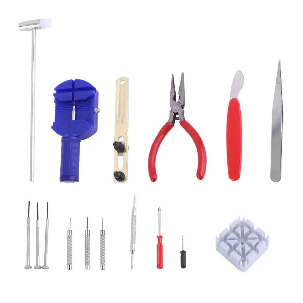 16pcs/set Watch Repair Tool Kit Band Pin Strap Link Remover Back Opener Hand Tool
16pcs/set Watch Repair Tool Kit Band Pin Strap Link Remover Back Opener Hand Tool
