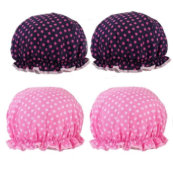 4 Pcs Waterproof Shower Caps Double Layer Bath Hat Wide Elastic Head Cover for Women Hair Bathroom
4 Pcs Waterproof Shower Caps Double Layer Bath Hat Wide Elastic Head Cover for Women Hair Bathroom
