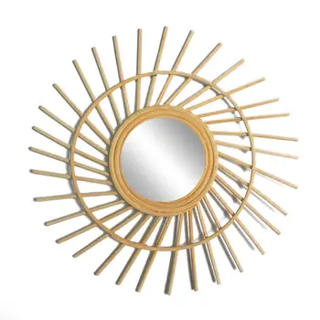 15.7inch Wall Hanging Mirror Dressing Table Mirror Natural Home Decoration for Bedroom Tools 
15.7inch Wall Hanging Mirror Dressing Table Mirror Natural Home Decoration for Bedroom Tools