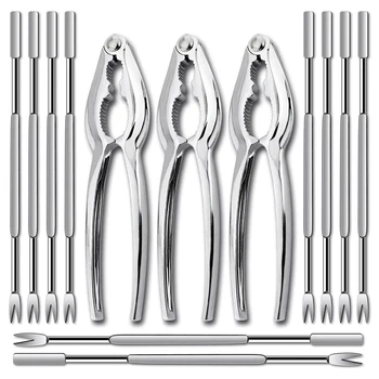 Seafood Tools Set Nut Crackers of 13Pcs Seafood Opener Tool Set, 3 Pcs Lobster Crackers/Crab Crackers
Seafood Tools Set Nut Crackers of 13Pcs Seafood Opener Tool Set, 3 Pcs Lobster Crackers/Crab Crackers