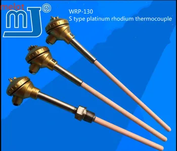 WRP-130 platinum rhodium thermocouple, S type, precision high temperature corundum tube, 0-1600 degree temperature sensor. 
WRP-130 platinum rhodium thermocouple, S type, precision high temperature corundum tube, 0-1600 degree temperature sensor.