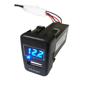 5V 2.1A Dashboard USB Charger digital Display Voltmeter with Wire Auto cell Phone Car Charger For T/OYOTA V/IGO Only Blue
5V 2.1A Dashboard USB Charger digital Display Voltmeter with Wire Auto cell Phone Car Charger For T/OYOTA V/IGO Only Blue