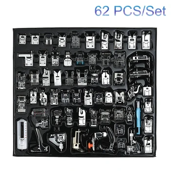 32/52/62/72 Sewing Machine Presser Foot Press Feet For Brother Singer Sew Kit Braiding Blind Stitch Over Lock Zipper Ruler 
32/52/62/72 Sewing Machine Presser Foot Press Feet For Brother Singer Sew Kit Braiding Blind Stitch Over Lock Zipper Ruler