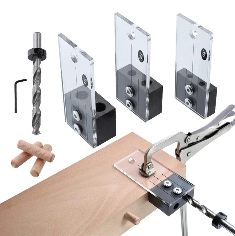 1/2" 3/8" 1/4" Woodworking Hole Locator Woodworking Hole Clamping Fixture Small Vertical Hole Drilling Positioning Tool
1/2" 3/8" 1/4" Woodworking Hole Locator Woodworking Hole Clamping Fixture Small Vertical Hole Drilling Positioning Tool