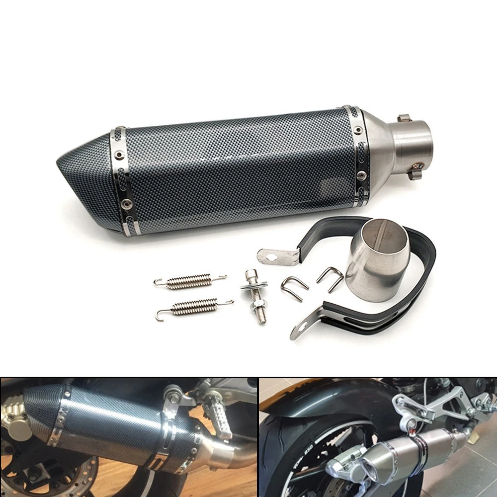 Фото Универсальный выхлопной глушитель для мотоцикла 36-51 мм модифицированный
