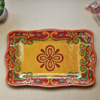 Europe Style Court Pattern Large Serving Plates Big Rectangle Trays Melamine Tableware Serving Dish Restaurant Trays Insulation 
Europe Style Court Pattern Large Serving Plates Big Rectangle Trays Melamine Tableware Serving Dish Restaurant Trays Insulation