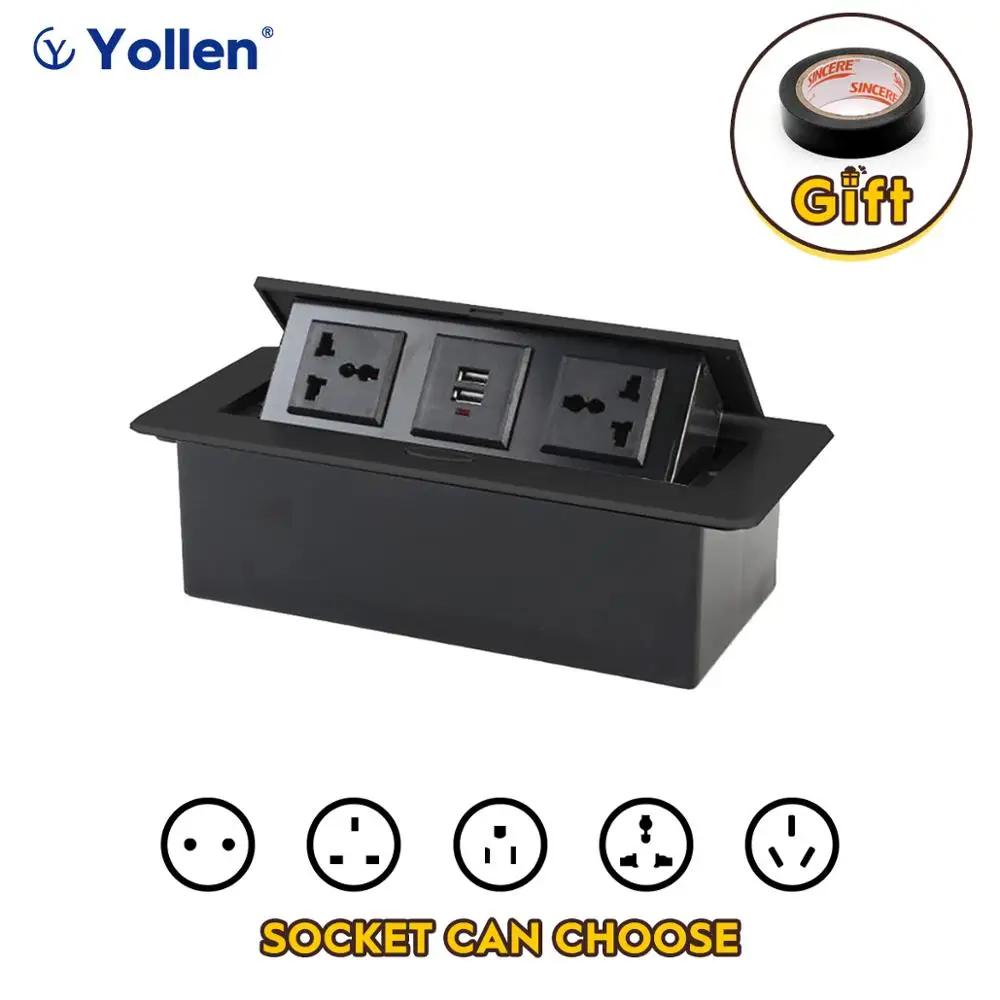 All Aluminum Panel Universal Standard Hidden Type Table Socket 2 Way Electrical Outlet Modular Power USB+EUR/UK/US/CN Household
All Aluminum Panel Universal Standard Hidden Type Table Socket 2 Way Electrical Outlet Modular Power USB+EUR/UK/US/CN Household