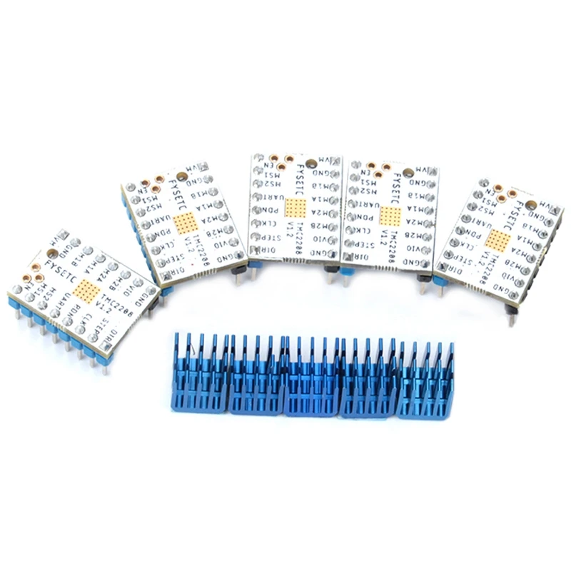 Super Silent Tmc2208 V1.2 Stepstick Stepper Motor Driver Module + Heat Sink For 3D Printing Motherboard Aim Vs Tmc2100
Super Silent Tmc2208 V1.2 Stepstick Stepper Motor Driver Module + Heat Sink For 3D Printing Motherboard Aim Vs Tmc2100