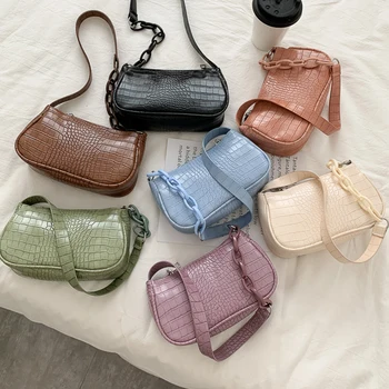 2020 Crocodile Pattern PU Leather Crossbody Bags For Women Chain Female Shoulder Handbags Mini Purses Female Travel Baguette Bag
2020 Crocodile Pattern PU Leather Crossbody Bags For Women Chain Female Shoulder Handbags Mini Purses Female Travel Baguette Bag