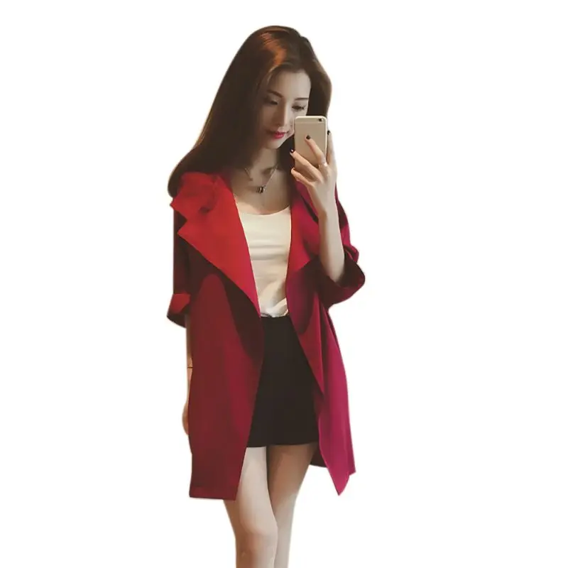 Women Loose Winter Solid Color Lapel Casual Cardigan Seven-point Sleeve Warm Windbreaker 
Women Loose Winter Solid Color Lapel Casual Cardigan Seven-point Sleeve Warm Windbreaker