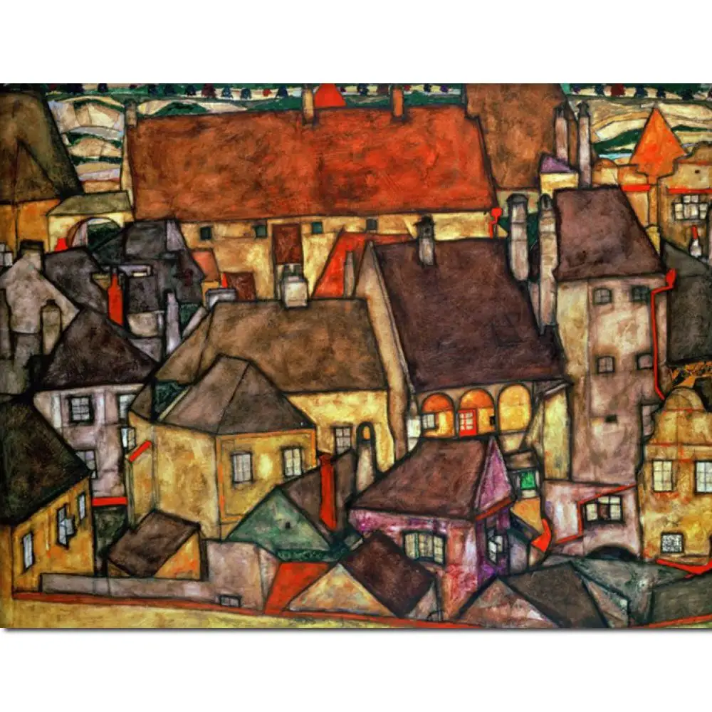 Настенное искусство, картина маслом Egon Schiele, Репродукция пейзажа, абстрактное изображение желтого города, искусство экспрессионизма для украшения ванной комнаты
Настенное искусство, картина маслом Egon Schiele, Репродукция пейзажа, абстрактное изображение желтого города, искусство экспрессионизма для украшения ванной комнаты