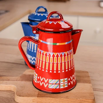 Enamel Coffee Pot with Hand Tea Kettle Induction Cooker Gas Stove Universal milk pitcher 800ML Red Blue kettle teapot picnic pot
Enamel Coffee Pot with Hand Tea Kettle Induction Cooker Gas Stove Universal milk pitcher 800ML Red Blue kettle teapot picnic pot