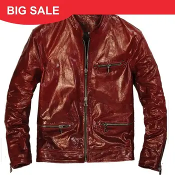 2020 Wine Red Men Retro Casual Leather Jacket Plus Size XXXL Genuine Sheepskin Autumn Slim Fit Short Leather Coat FREE SHIPPING
2020 Wine Red Men Retro Casual Leather Jacket Plus Size XXXL Genuine Sheepskin Autumn Slim Fit Short Leather Coat FREE SHIPPING
