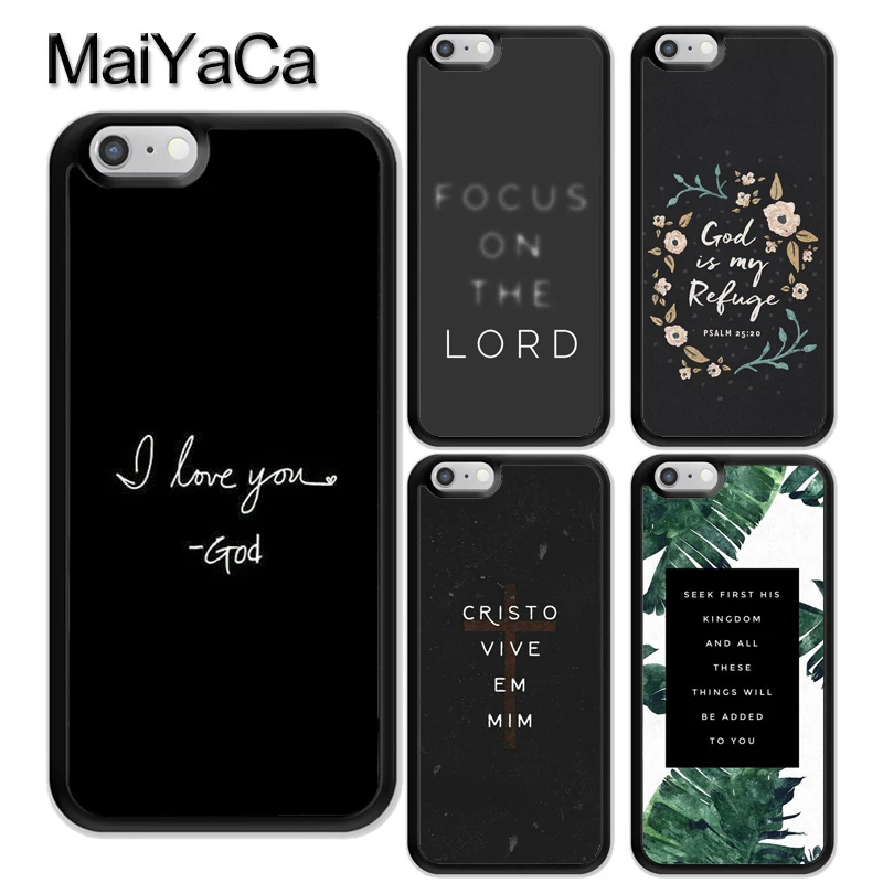 Bible Jesus Christian Quotes Case For iPhone 13 Pro Max 12 Mini X XR XS SE 2020 7 8 Plus 11 Cover Coque | Мобильные телефоны и
