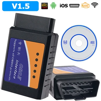Car OBDII Auto Diagnostic Tool ELM327 WIFI V1.5 OBD 2 Code Reader Scanner For Android IOS
Car OBDII Auto Diagnostic Tool ELM327 WIFI V1.5 OBD 2 Code Reader Scanner For Android IOS