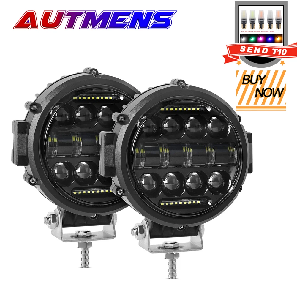Autmens 2PCS 7 Inch Round LED Work Light External Lights Combo Angle Eye Driving Headlight Fog Lamp Offroad Truck ATV
Autmens 2PCS 7 Inch Round LED Work Light External Lights Combo Angle Eye Driving Headlight Fog Lamp Offroad Truck ATV