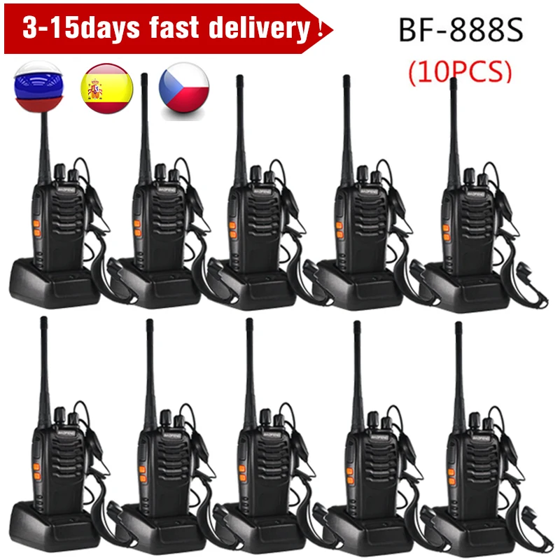 10 Units BAOFENG BF888S Walkie Talkie UHF FM Transceiver 5W bf-888S Handheld Two Way Radio 16CH 888S Ham CB Radio Dropshipping
10 Units BAOFENG BF888S Walkie Talkie UHF FM Transceiver 5W bf-888S Handheld Two Way Radio 16CH 888S Ham CB Radio Dropshipping
