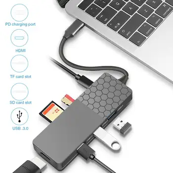 In Stock High Quality 7 In 1 USB-C Hub Multi-function Convenient Type-C Docking Station Support For Almost All Type-C Devices
In Stock High Quality 7 In 1 USB-C Hub Multi-function Convenient Type-C Docking Station Support For Almost All Type-C Devices