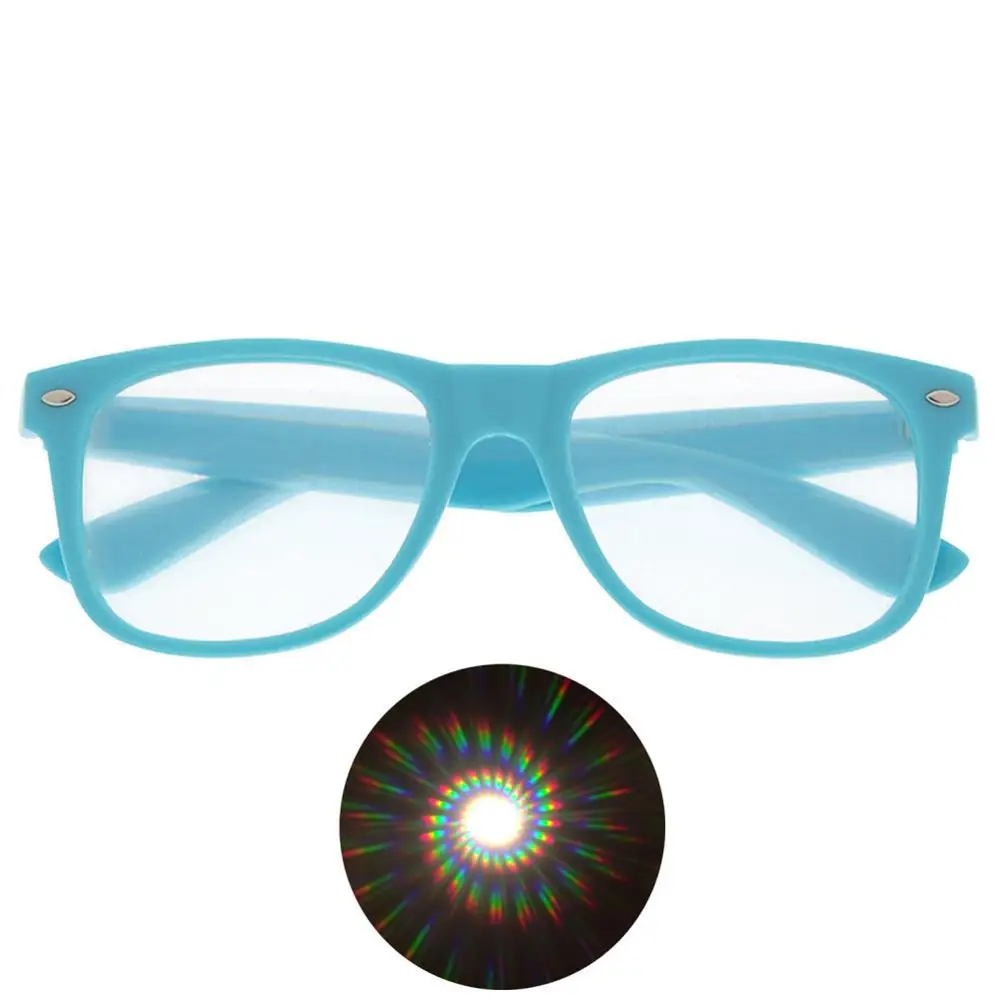 1 шт. Премиум спиральная дифракция 3D Призма ровные очки пластиковые для