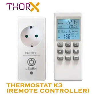 Thermostat ThorX K3 whith remote controller for electric heating panel max 4000W temperature control LCD display
Thermostat ThorX K3 whith remote controller for electric heating panel max 4000W temperature control LCD display