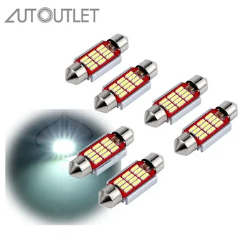 AUTOUTLET 6 pcs 36mm 12-SMD Can-bus for Error Free 6418 C5W LED SMD Bulbs For Car interior Lights or License Plate LED Bulbs
AUTOUTLET 6 pcs 36mm 12-SMD Can-bus for Error Free 6418 C5W LED SMD Bulbs For Car interior Lights or License Plate LED Bulbs