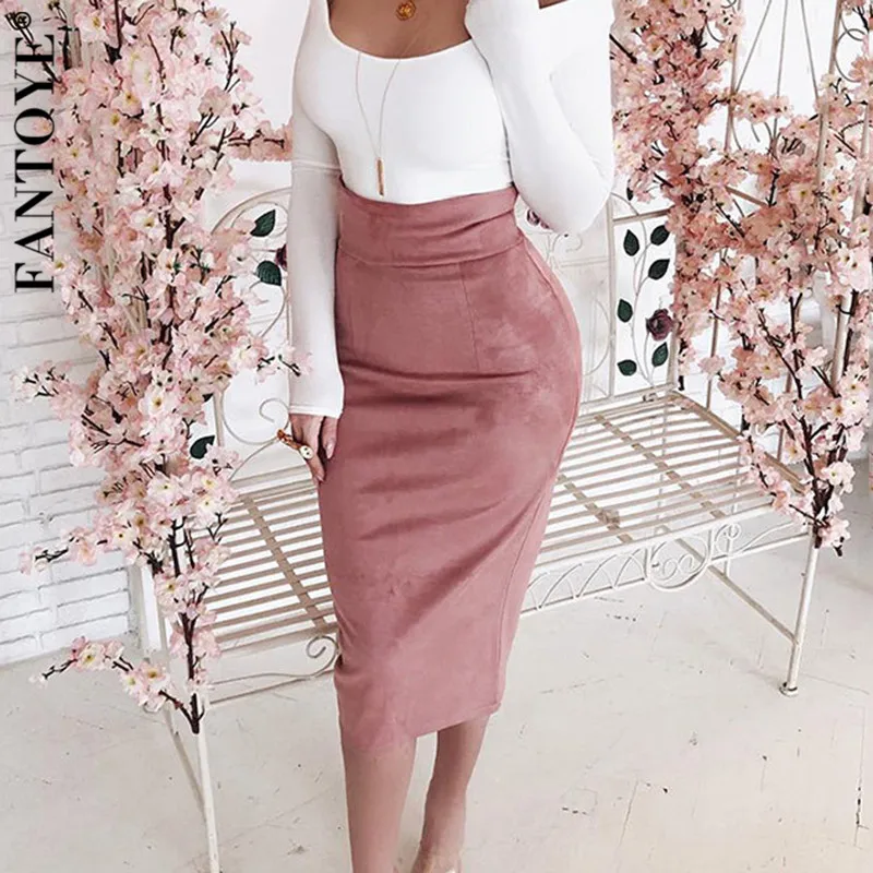 FANTOYE Casual High Waist Suede Pencil Skirt Women Autumn Winter Elegant Skirt 2019 Fashion New Bodycon Office Ladies Skirts 
FANTOYE Casual High Waist Suede Pencil Skirt Women Autumn Winter Elegant Skirt 2019 Fashion New Bodycon Office Ladies Skirts