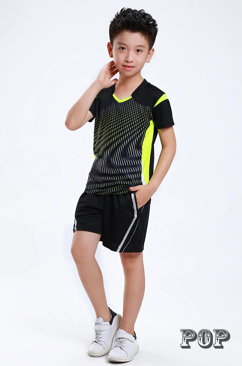 Free-Print-Children-Badminton-clothes-Boy-Girl-sports-Tennis-tracksuit-kids-Badminton-set-Child-Tennis-suit(3)